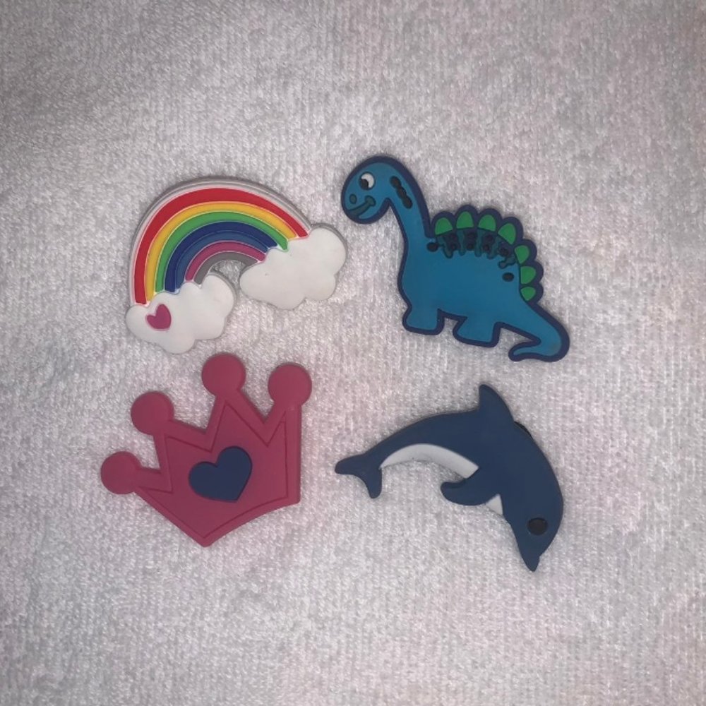 Croc Charms - Dolphin, Crown, Rainbow, Dinosaur - NEW